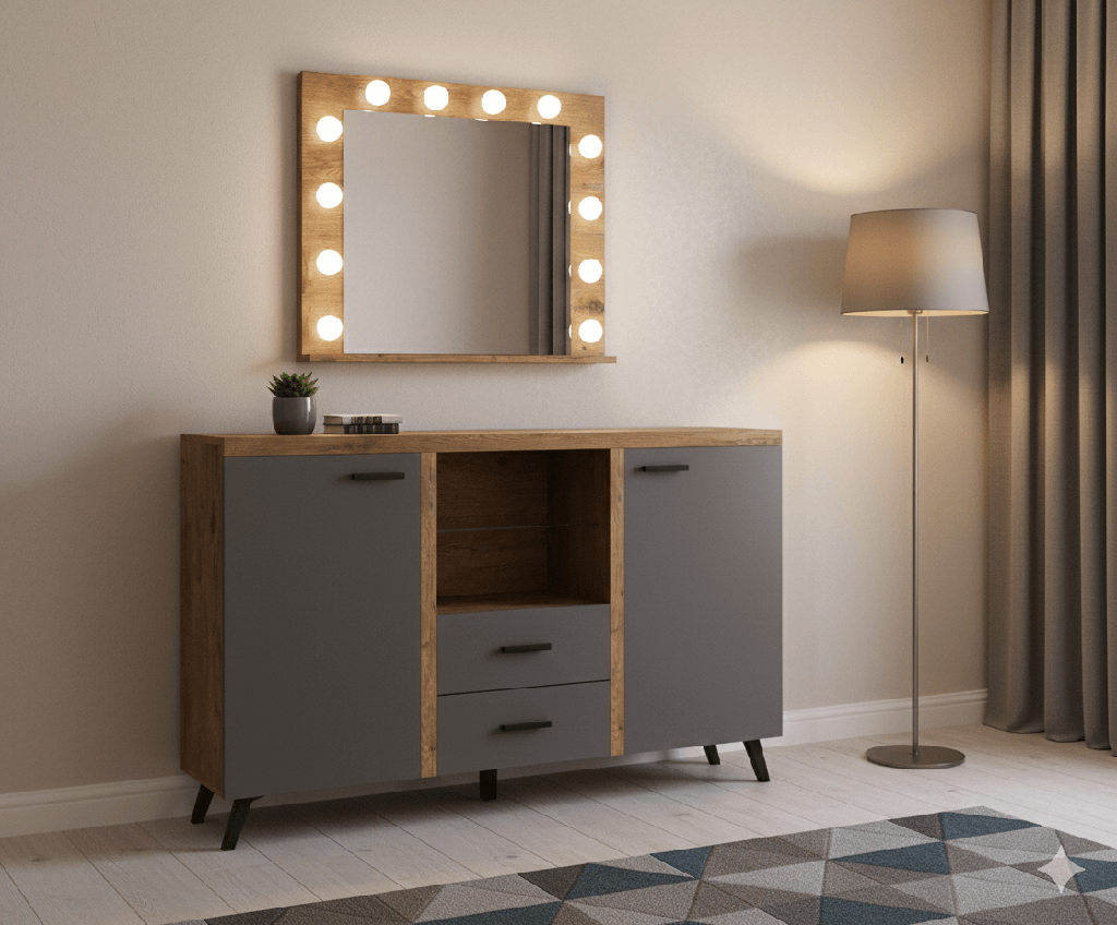 SENT BUFFET AVEC MIROIR