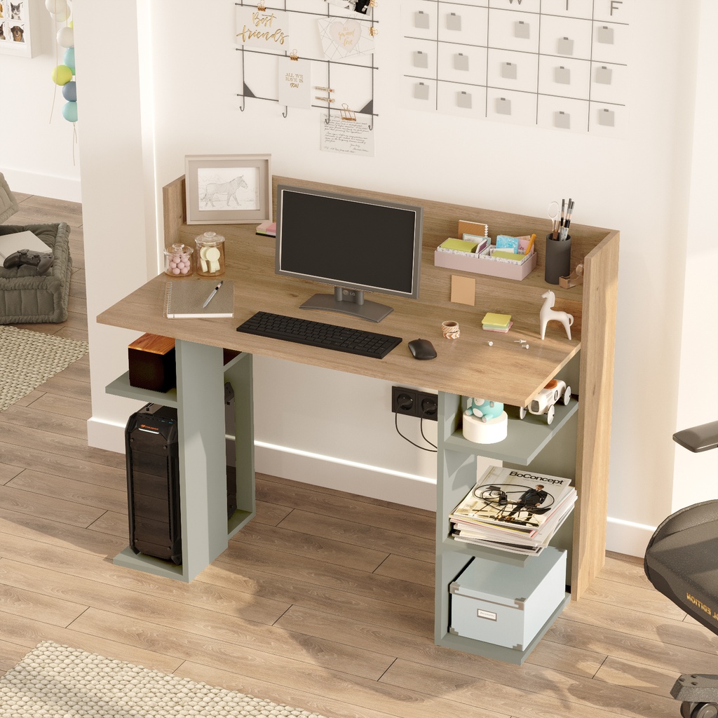 BUREAU VR1-SY CHENE GRIS