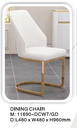 CHAISE 11690 BLANC/DORE 