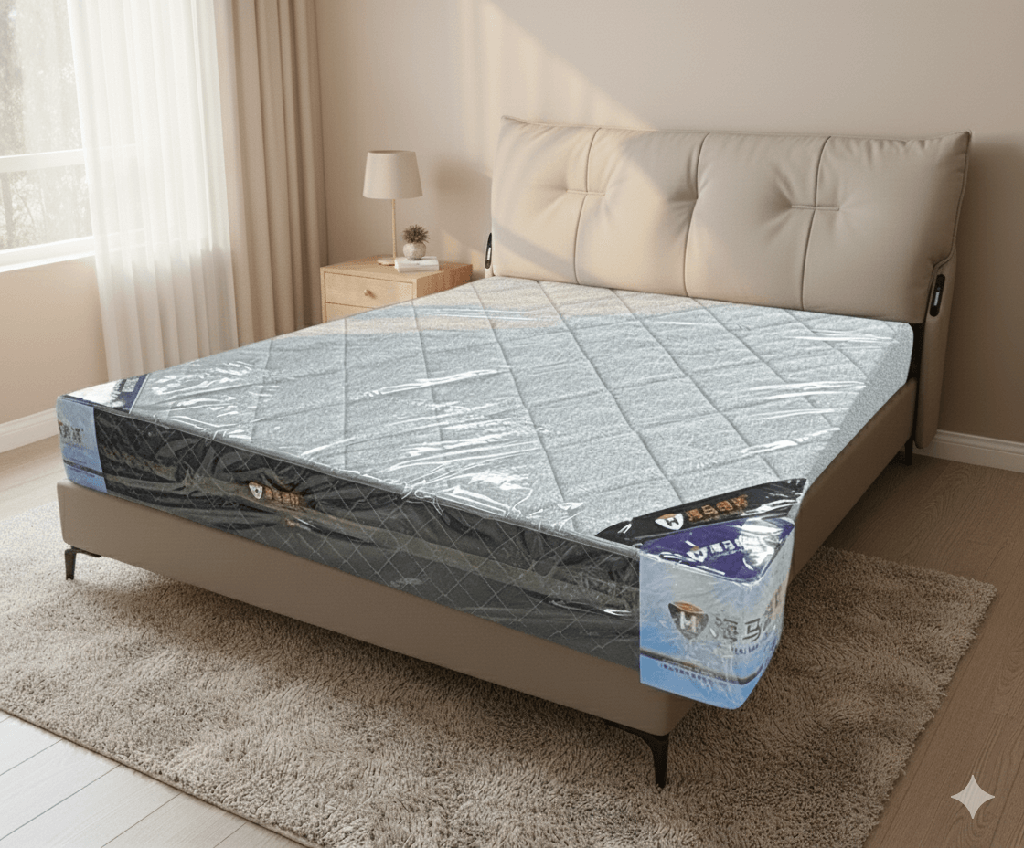 LIT 160X200 DESIGN GRIS CUIR AVEC SOMMIER 
