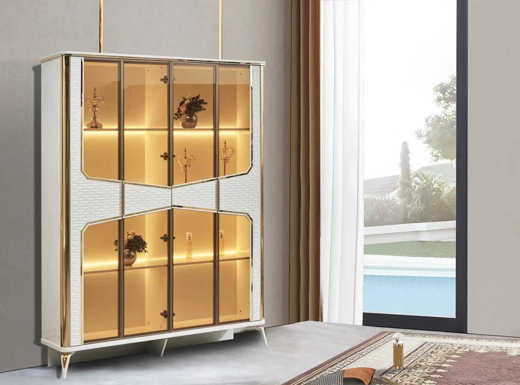 VITRINE 4PORTES  190CMX46CMX225CM 987