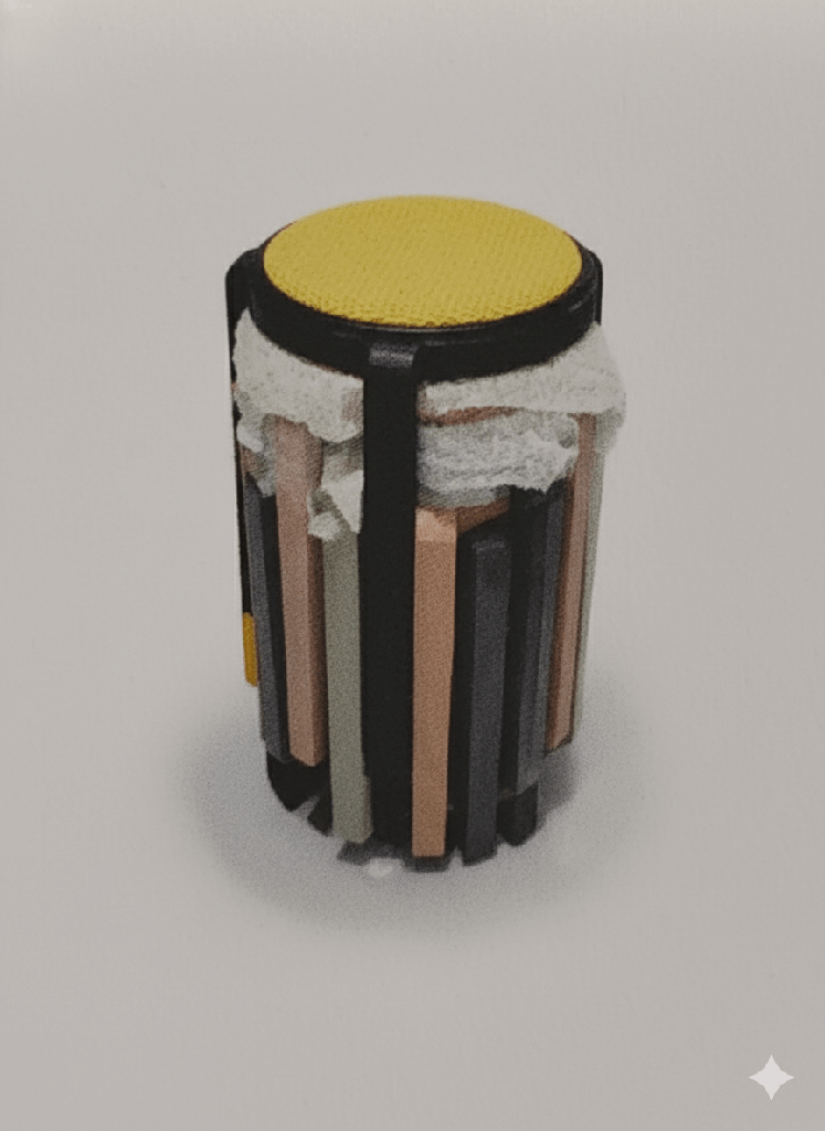 TABOURET PLASTIQUE NOIR ET GRIS YD