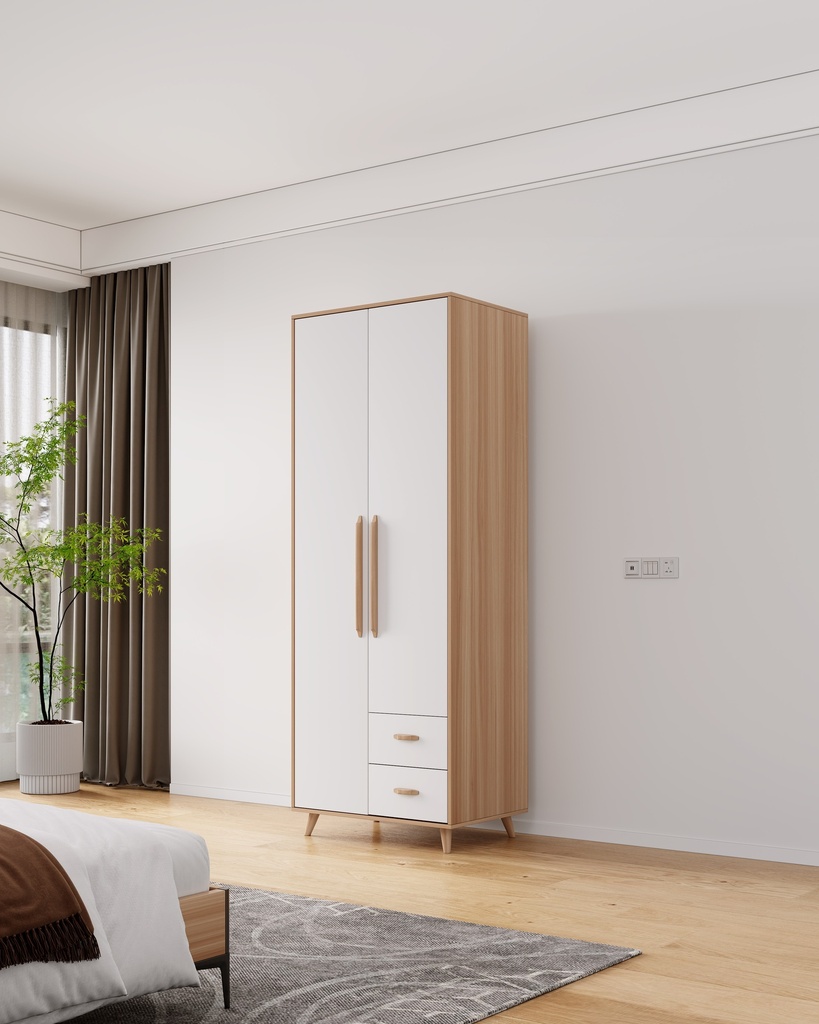 ARMOIRE  BOIS 2P/2T800X2000X500  8019-2