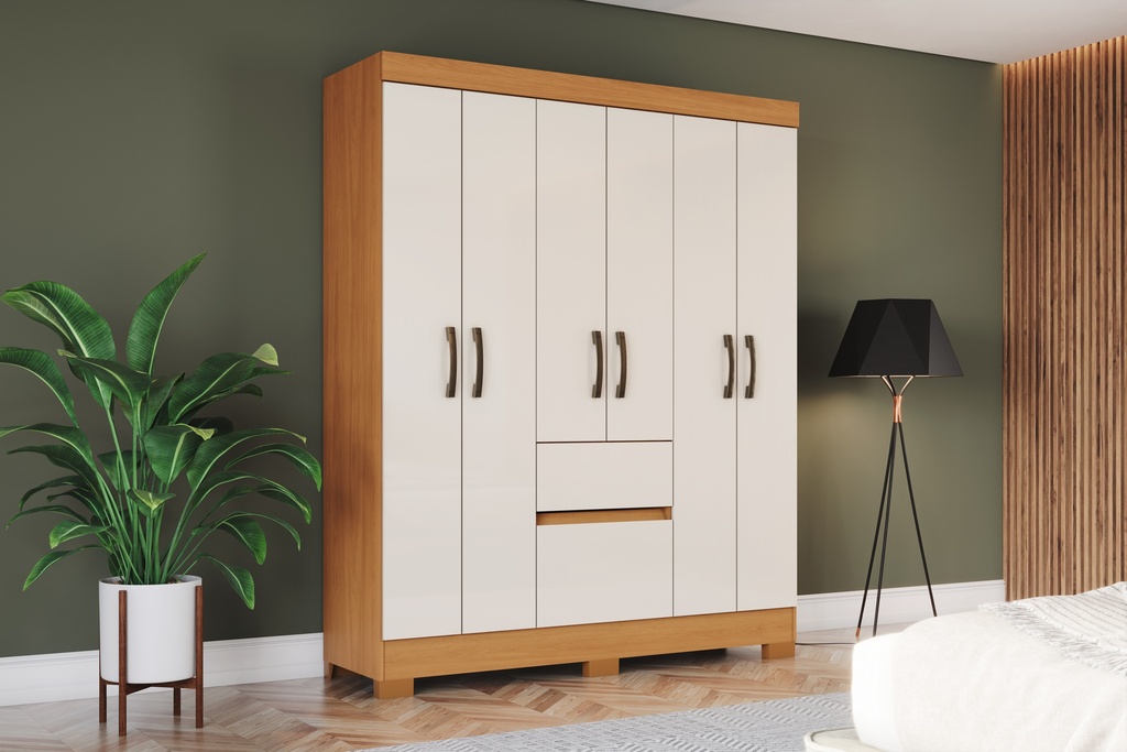 ARMOIRE 6P  BS04-221 BEIGE BOIS