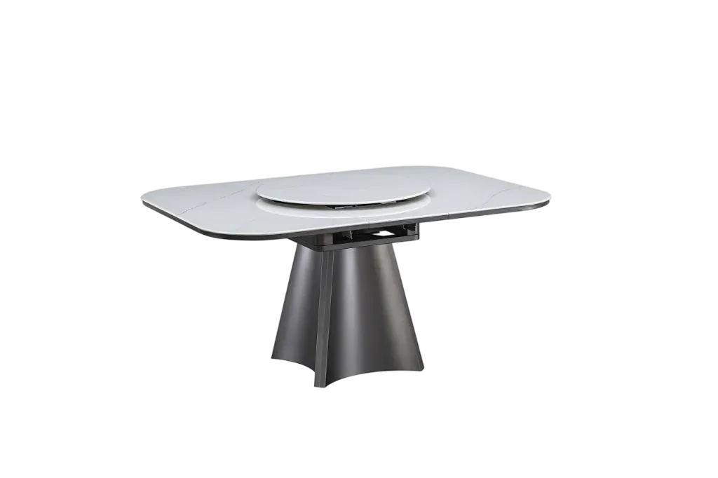 TABLE A MANGER  EN PIERRE DE CRYSTAL 1200X1200-1550X750 CT164