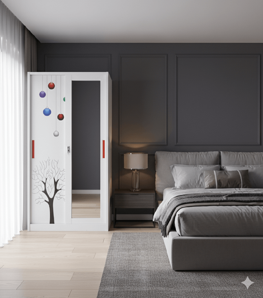 ARMOIRE FER  1850*900*450 COULISSANTE/MIROIR  GM LYYM-205