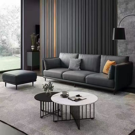 SALON 3P AVEC REPOSE PIED QY904  2.10M