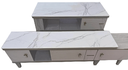 TABLE BASSE  1200CMX600CMX400CM  T12 BLANC MARBRE