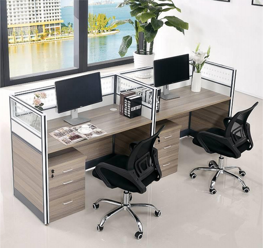 BUREAU DOUBLE COMPTOIR 45-2 /TIROIR AMOVIBLE 2400X600X1100 