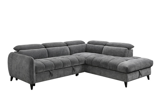 SALON ANGLE  CONVERTIBLE /COFFRE KF7821 254X221X78  MISTERIO