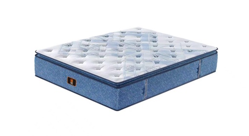 MATELAS AVEC SURMATELAS INTEGRE 180X200X26 M110   BLEU