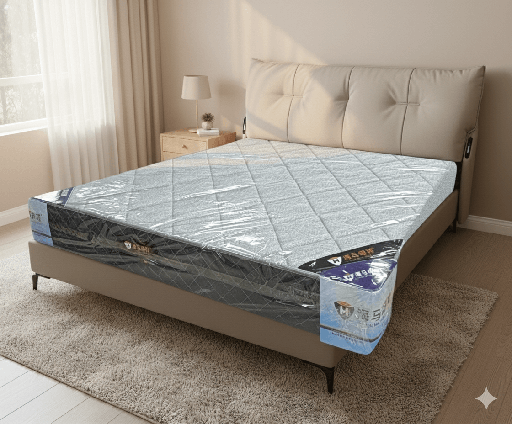 LIT 160X200 DESIGN GRIS CUIR AVEC SOMMIER 