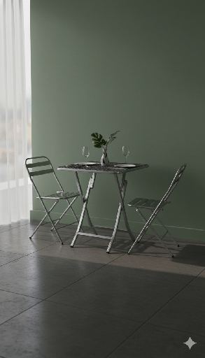 TABLE ALUMINIUM PLIABLE AVEC 2 CHAISES 