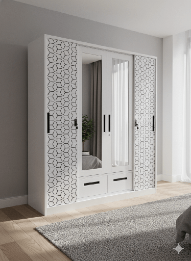 ARMOIRE FER W004 COULISSANT 4PORTES   
