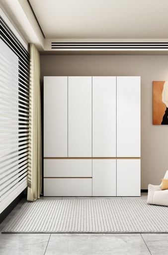 ARMOIRE  BOIS 6P/ 2TIOIRS 1600X2000X500  234
