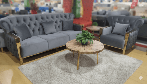 SALON LUXE 3+1  226X920X950 GRIS