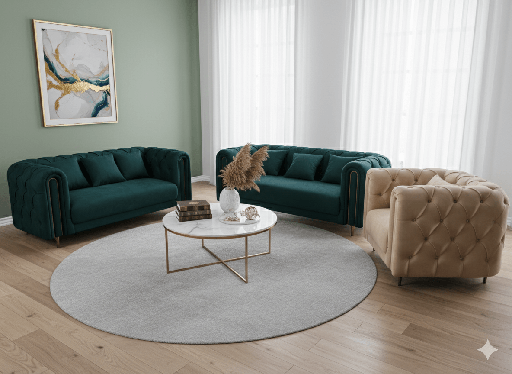 SALON 1(beige)+2(vert)+3 (vert) VERT