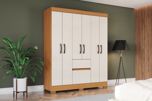 ARMOIRE 6P  BS04-221 BEIGE BOIS