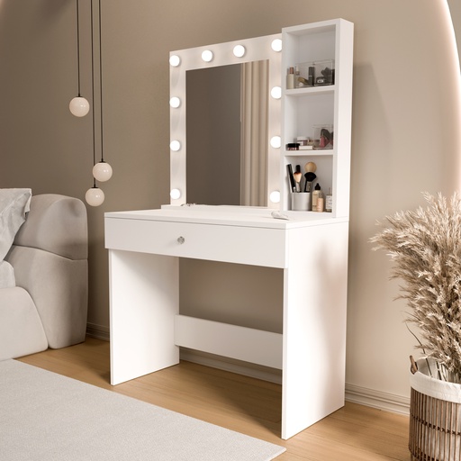 COIFFEUSE BLANCHE  MO3-W 900X1470X425