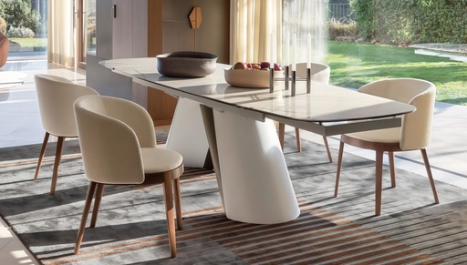 TABLE AVEC RALLONGES CERAMIQUE T888 1400(300X2)x900X750