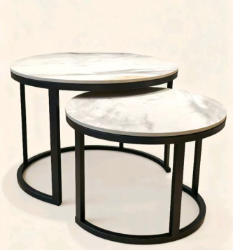 TABLE BASSE /2 GIGOGNE  01  70+50  PLATEAU GRIS