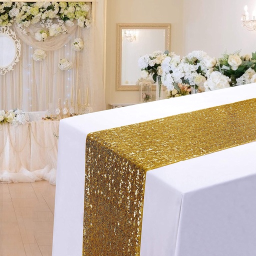 CHEMIN DE TABLE DORE/ERG/ROSE GOLD 30X275 CM