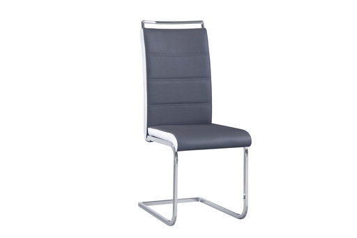 CHAISE gris foncé /blanc B-536 PVC