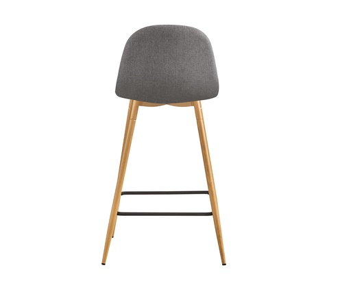 CHAISE BAR 318-2 TISSU GRIS /PIED BOIS