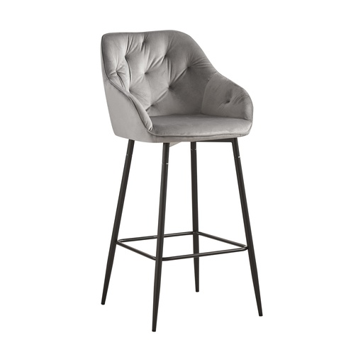 CHAISE BAR B-876 VELOUR GRIS